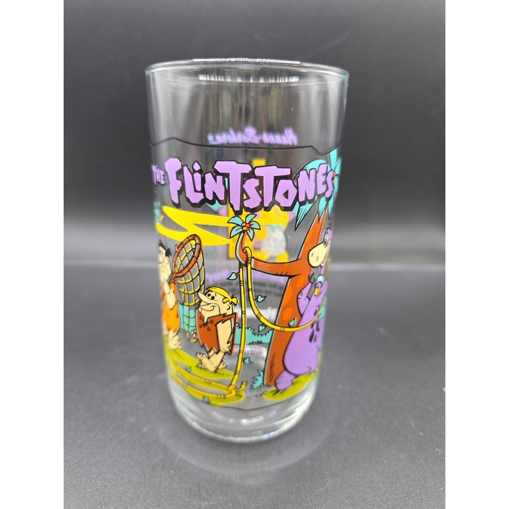 Vintage 1991 Hardees The First 30 Years The Flintstones Glass Cup Hanna-Barbera